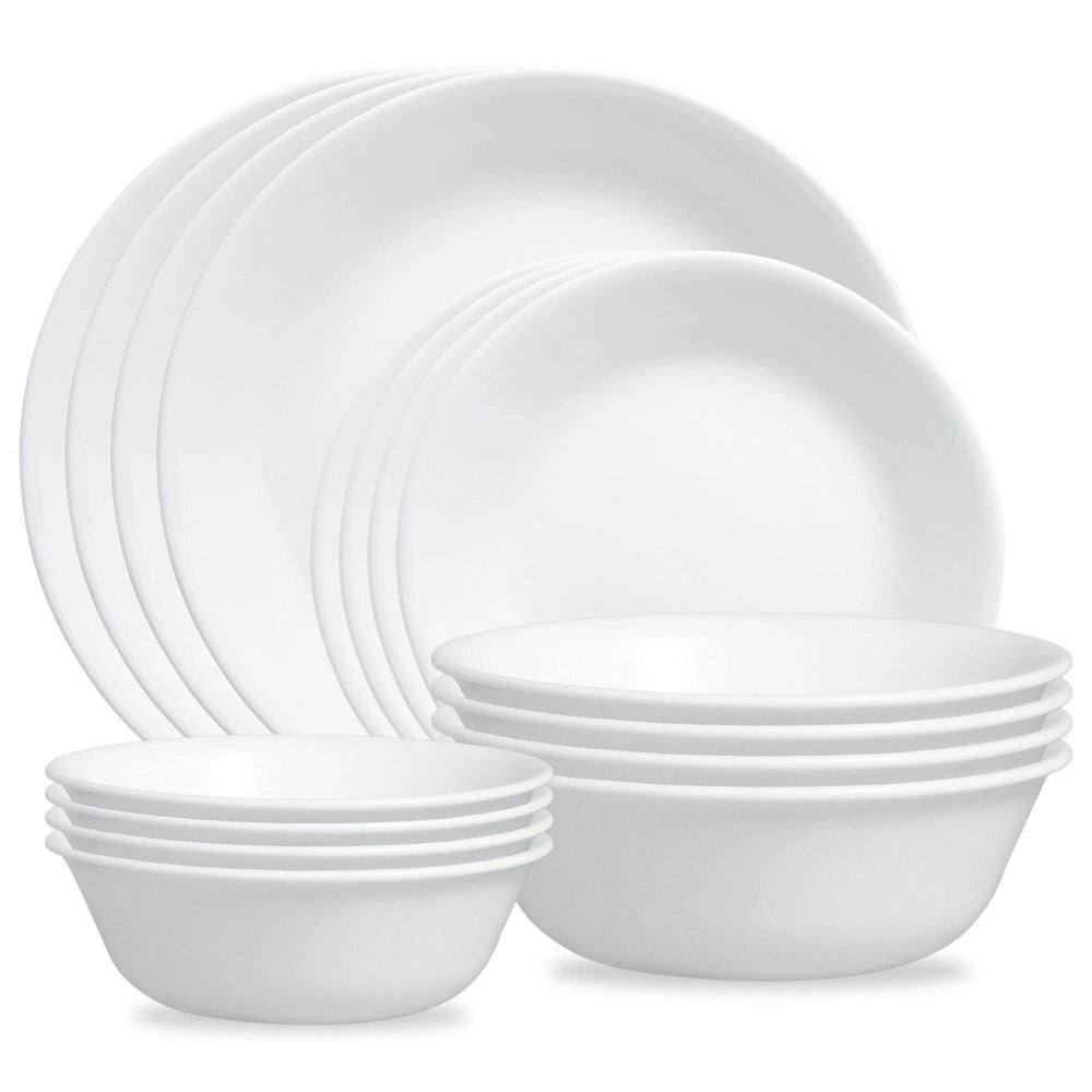 Corelle Livingware Winter Frost White Dinnerware Set